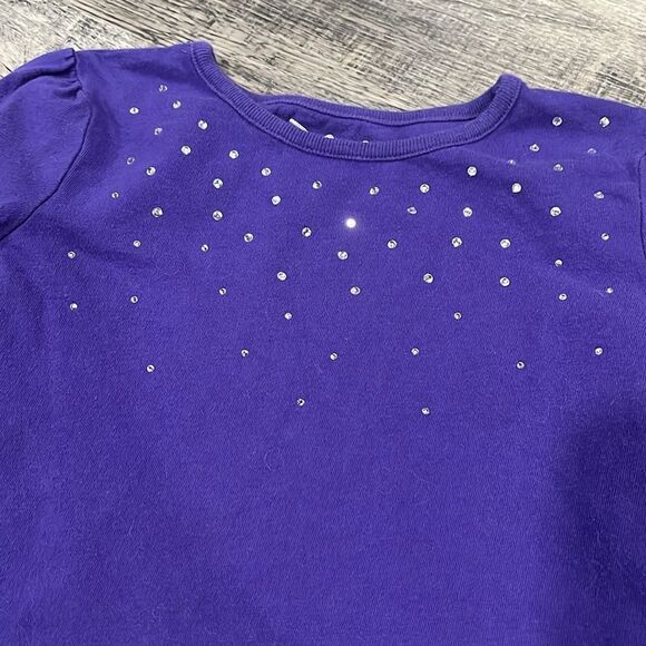 Purple Kids Long Sleeve Top with Studded Design - Picture 2 of 3